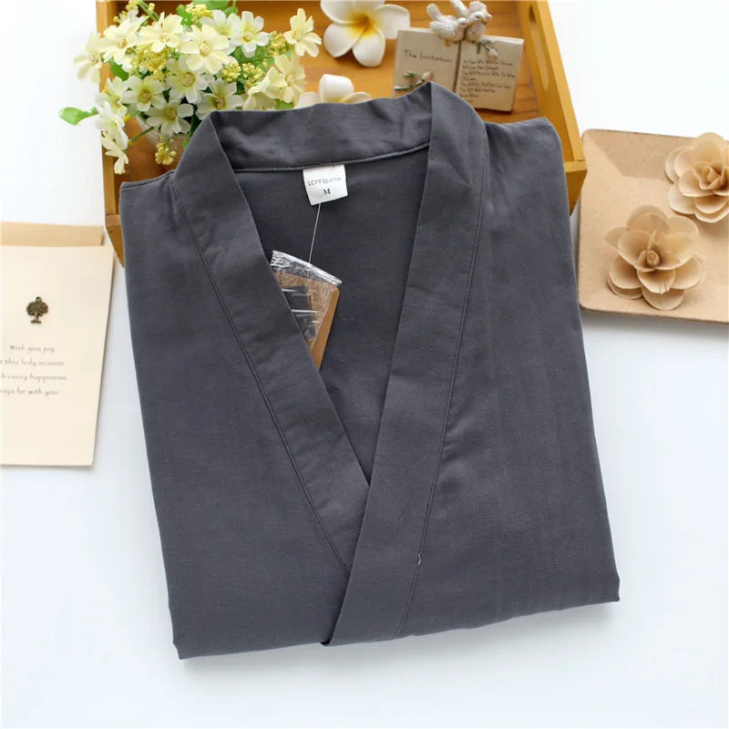 Japanese Style Men’s Kimono 2-Piece Set | Cotton Nightwear & Homewear