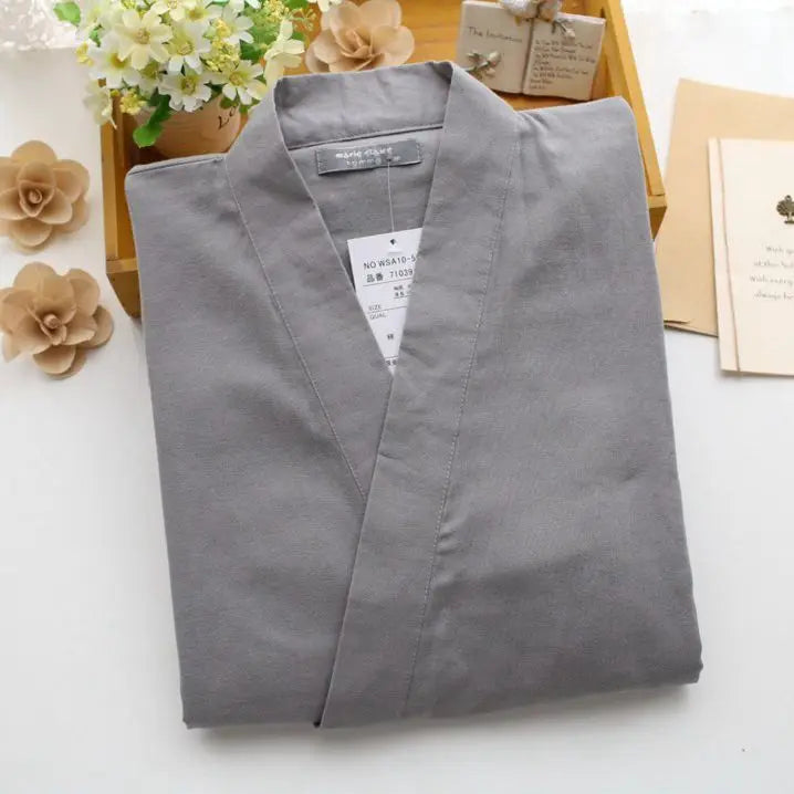 Japanese Style Men’s Kimono 2-Piece Set | Cotton Nightwear & Homewear