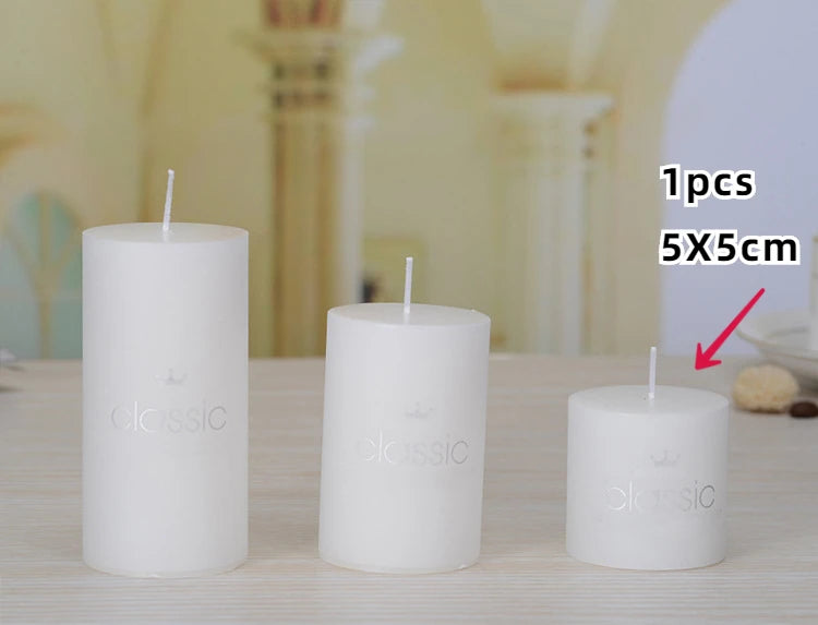 5cm Pillar Candles – Colorful, Scented & Smokeless