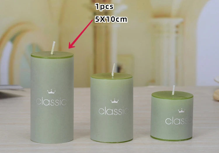 5cm Pillar Candles – Colorful, Scented & Smokeless
