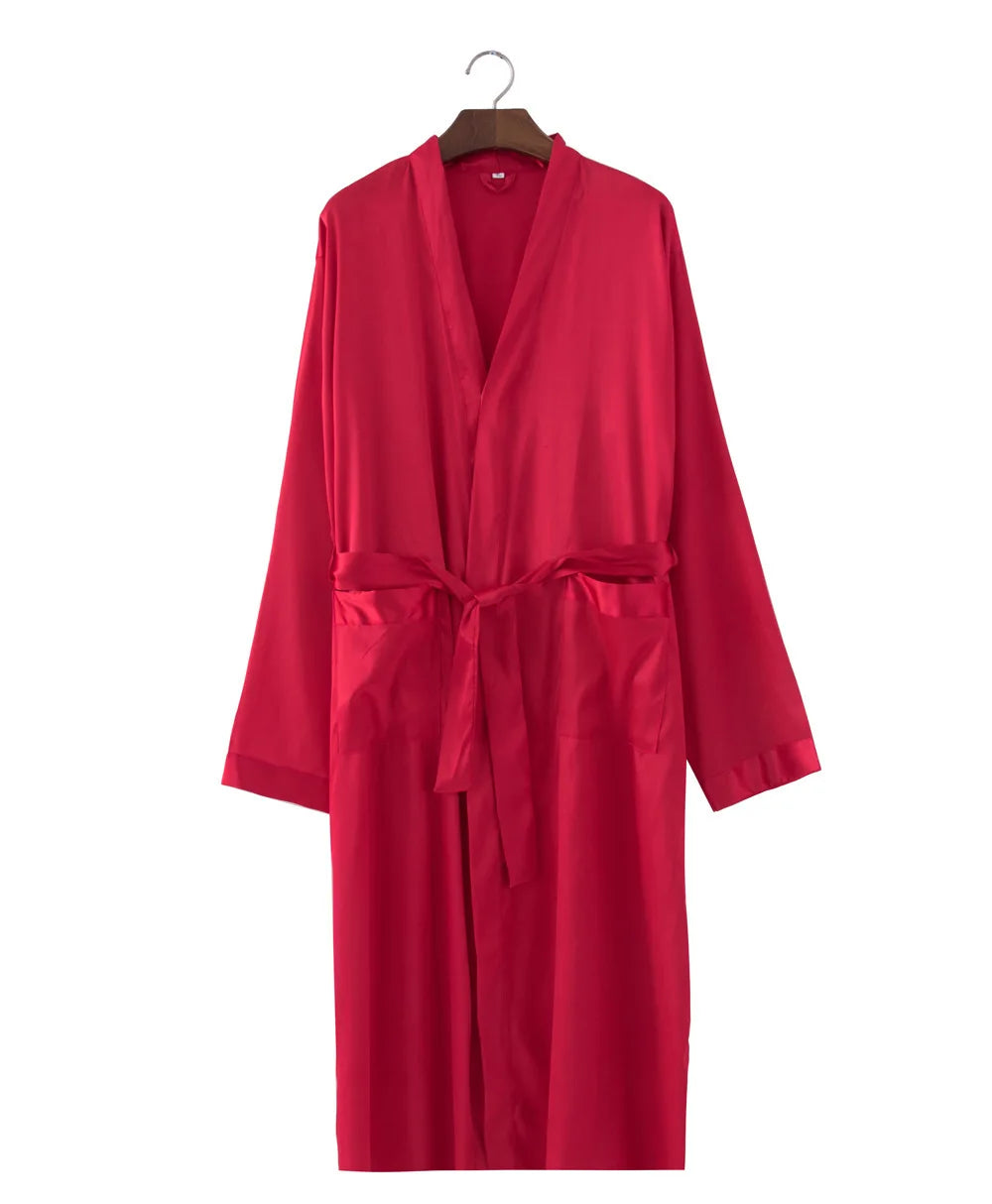 Men’s Satin Bathrobe | Plus Size Satin Robe | 2 CUZZNS