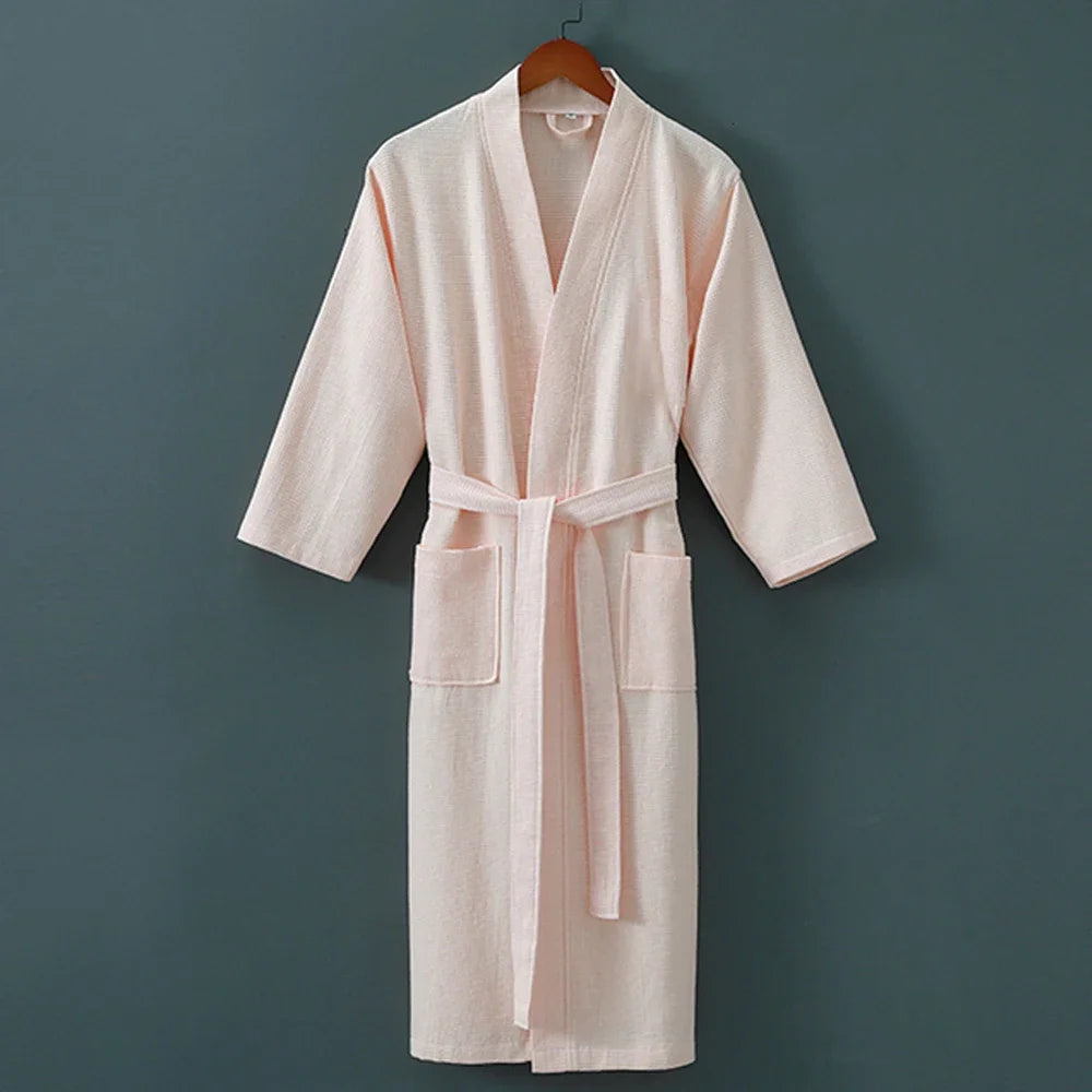 Unisex Hooded Cotton Bathrobe – Winter Warm & Elegant