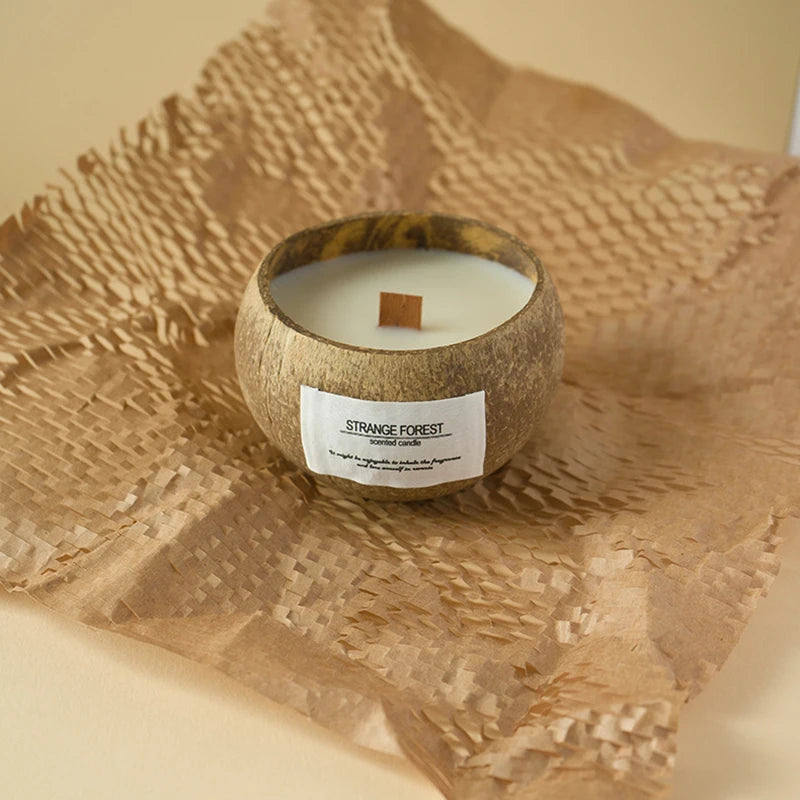 Coconut Shell Candle – Plant Wax & Aromatherapy Fragrance