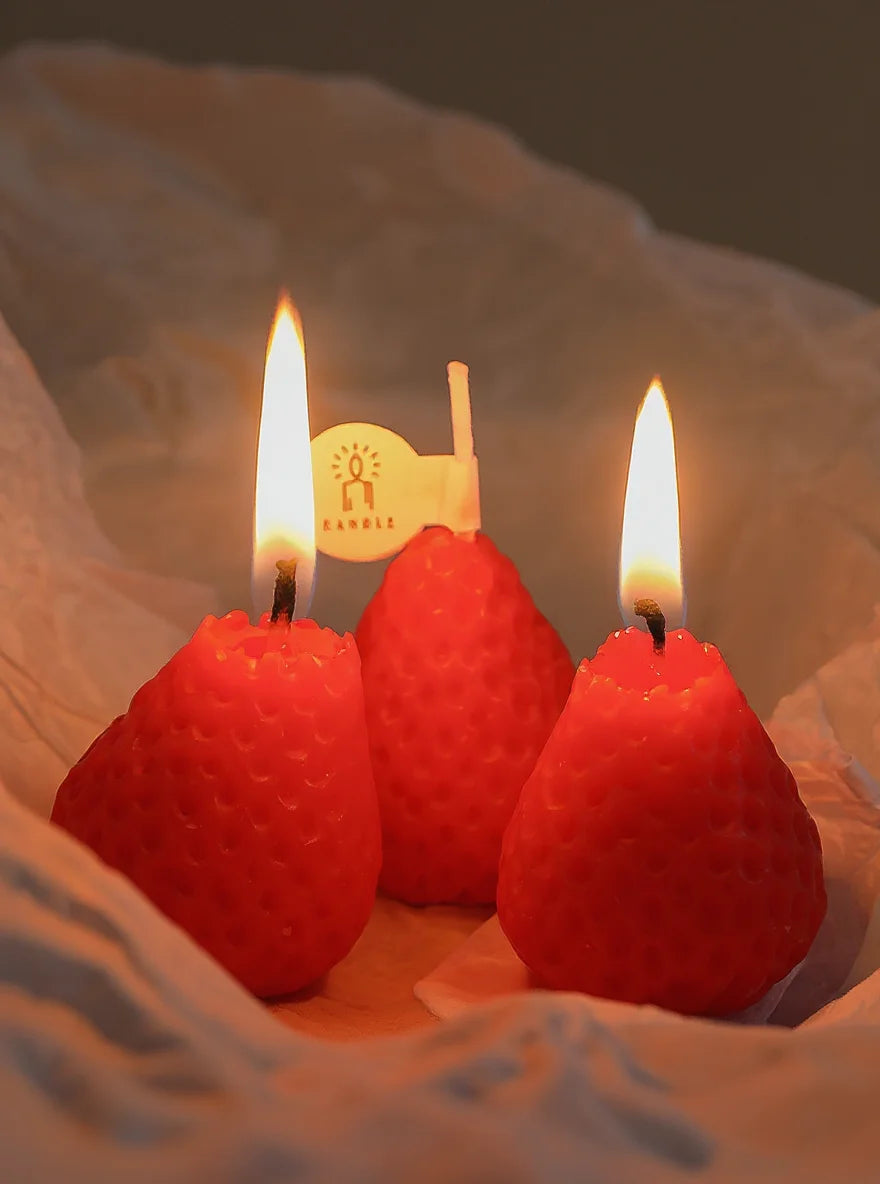 Soy Wax Fruit Candles – Sweet Peach, Apple & Strawberry