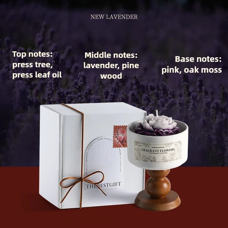 Valentine’s Romantic Candle – Rose, Lavender & Camellia Scented