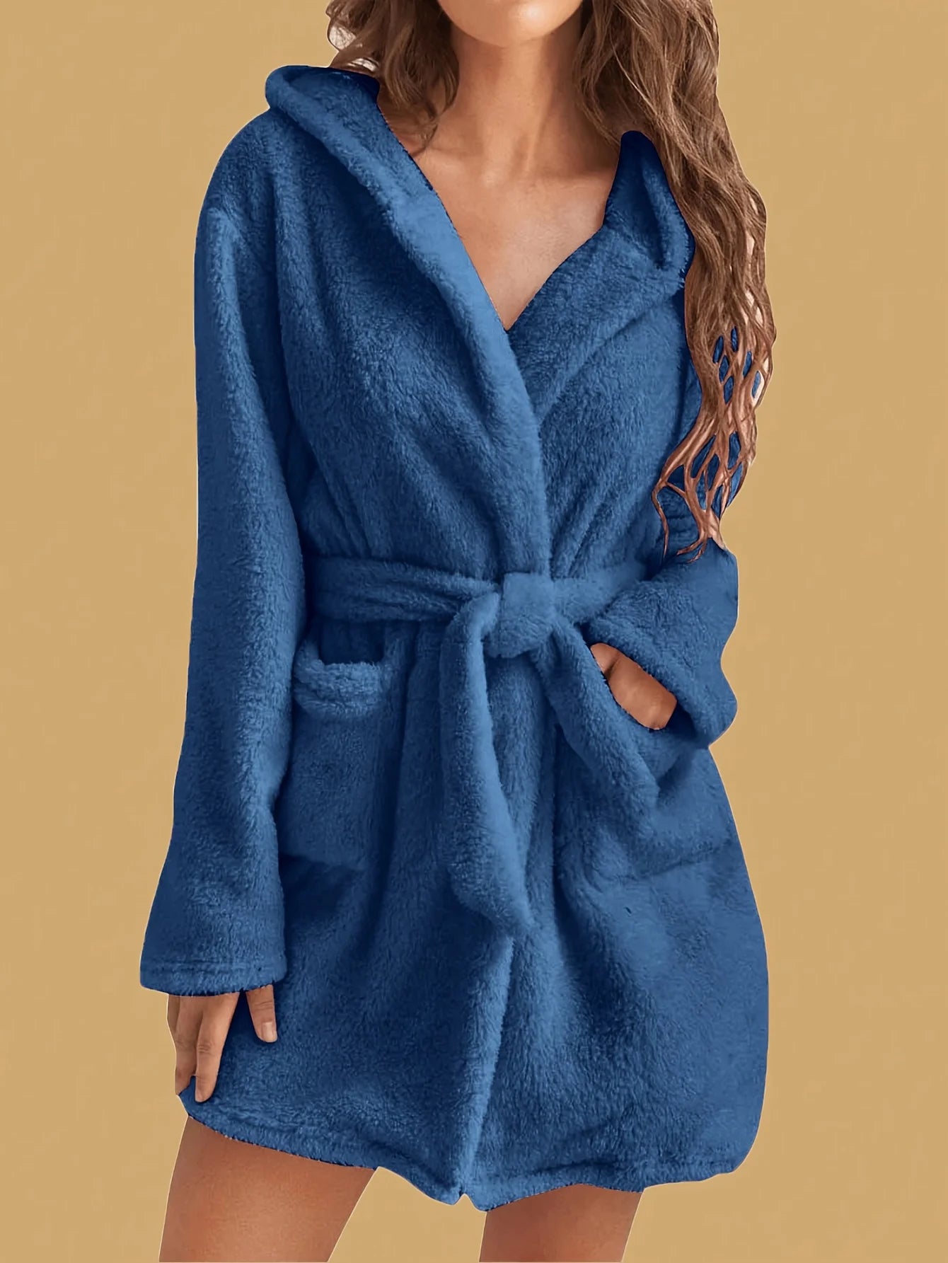 Hooded Fleece Robe for Women – Warm & Cozy Homewear