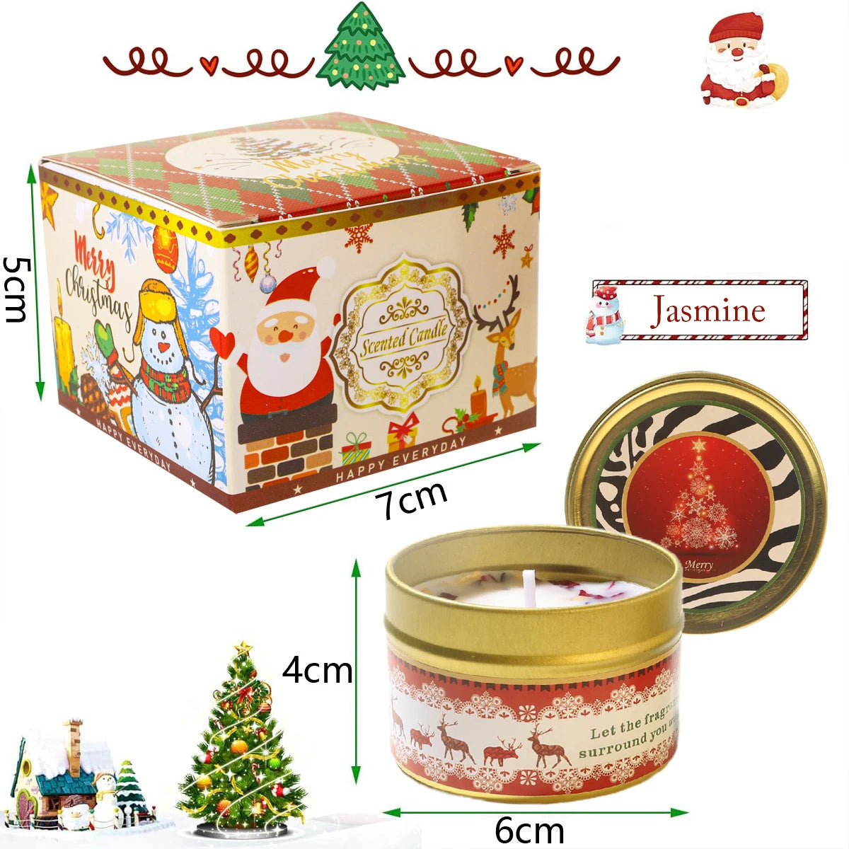 Christmas DIY Candle Set – Soy Wax & Floral Aromatherapy