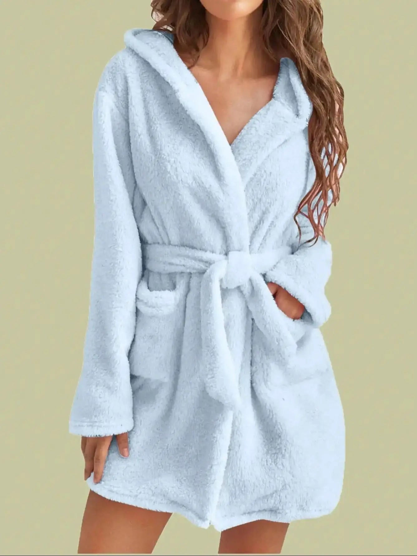 Hooded Fleece Robe for Women – Warm & Cozy Homewear