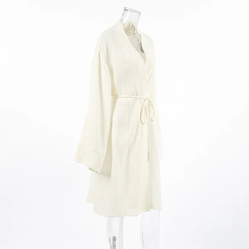 Cotton Bathrobe – Luxury Autumn/Winter Couple Robe for Men & Women