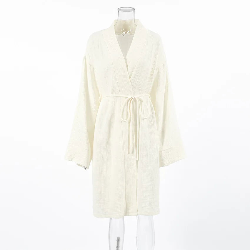 Cotton Bathrobe – Luxury Autumn/Winter Couple Robe for Men & Women
