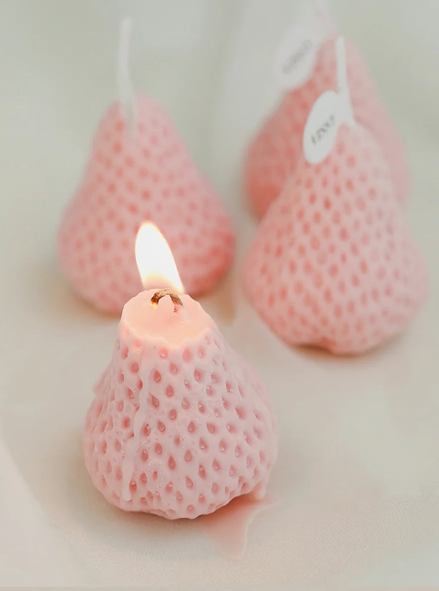 Soy Wax Fruit Candles – Sweet Peach, Apple & Strawberry
