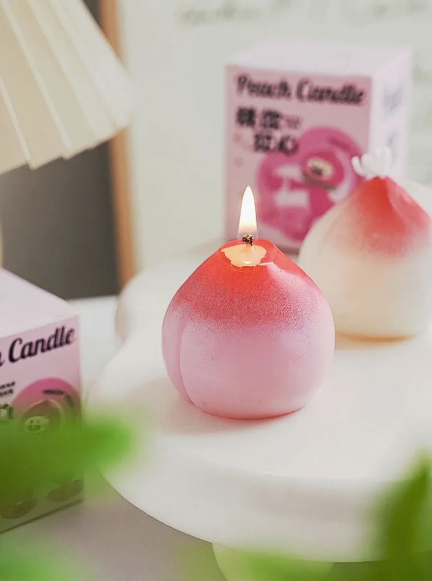 Soy Wax Fruit Candles – Sweet Peach, Apple & Strawberry