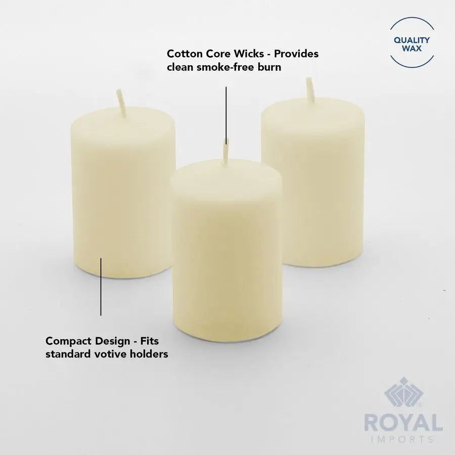 Ivory Votive Candles – Unscented, Long-Lasting for Events