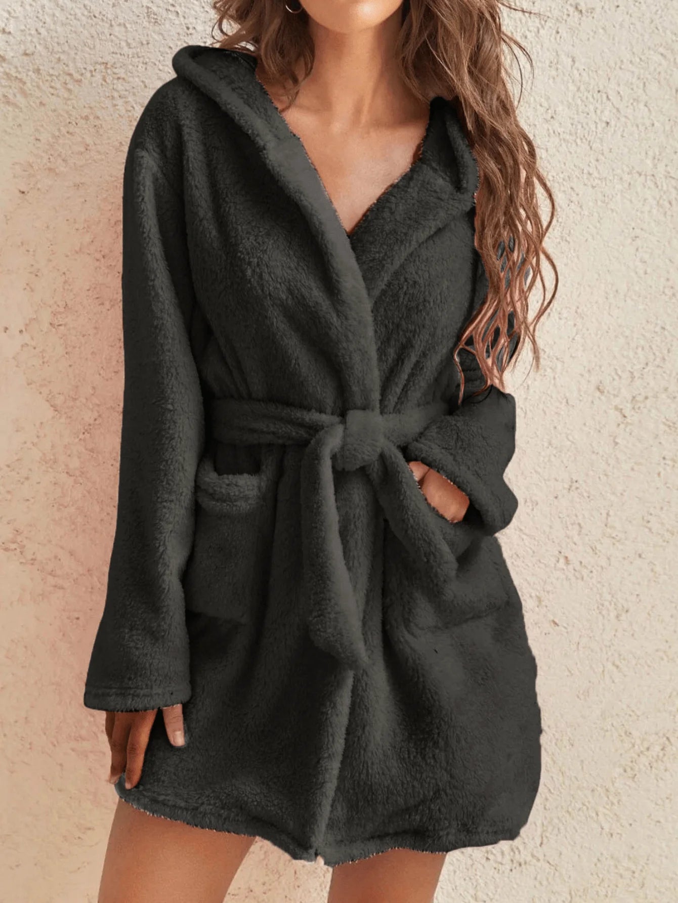 Hooded Fleece Robe for Women – Warm & Cozy Homewear