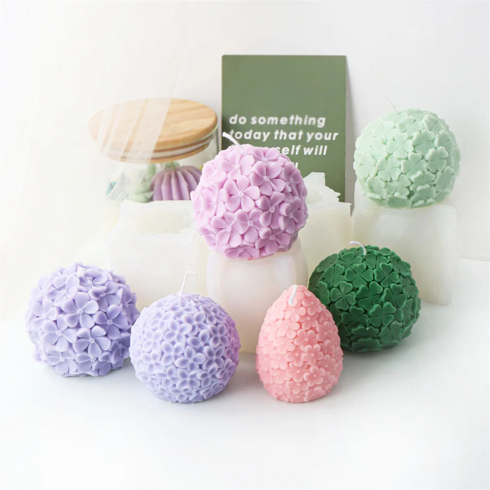 3D Flower Ball Silicone Mold – DIY Floral Candle