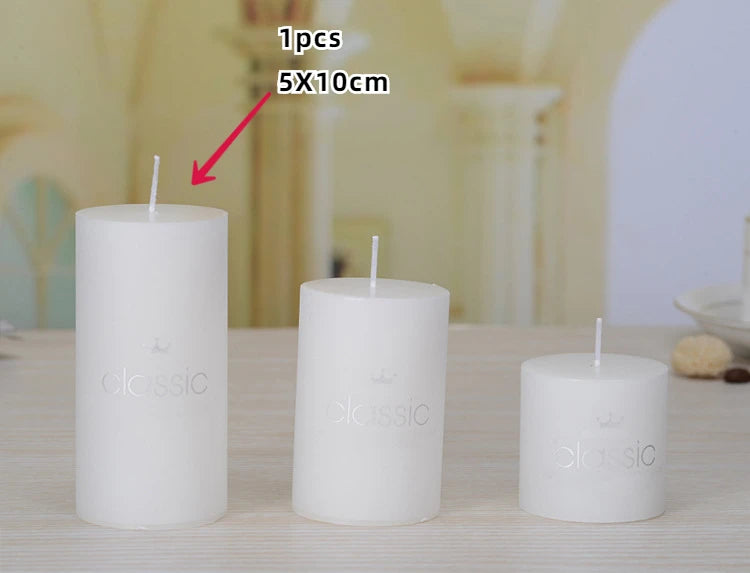 5cm Pillar Candles – Colorful, Scented & Smokeless
