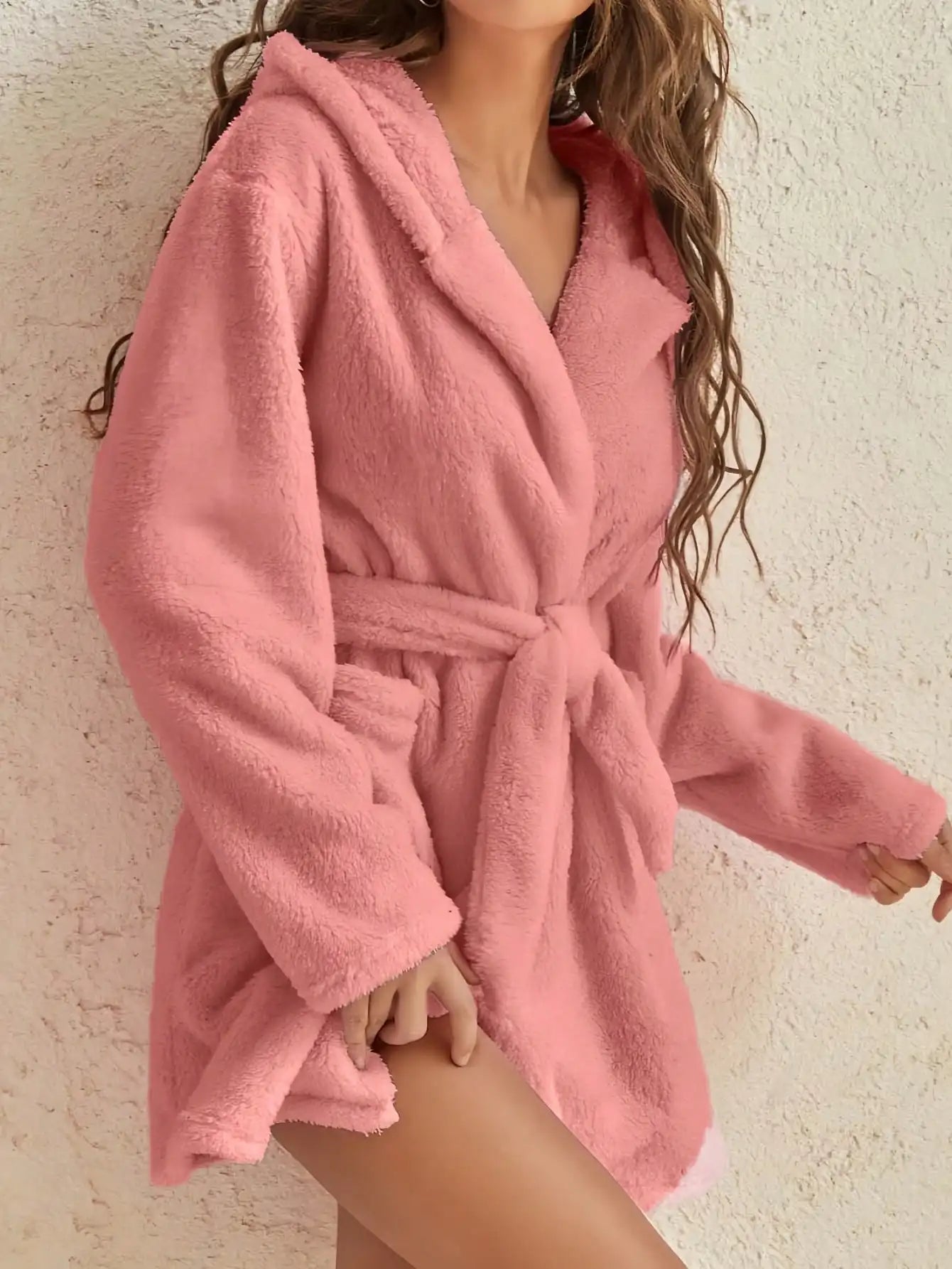 Hooded Fleece Robe for Women – Warm & Cozy Homewear