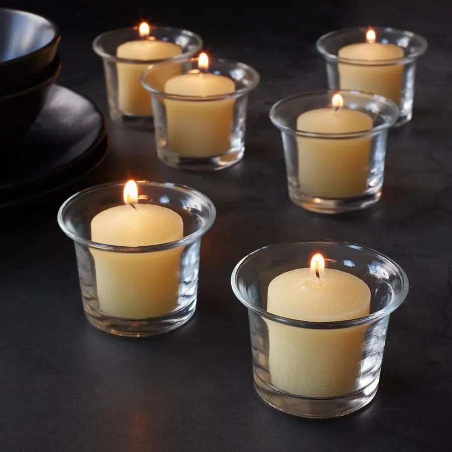 Ivory Votive Candles – Unscented, Long-Lasting for Events