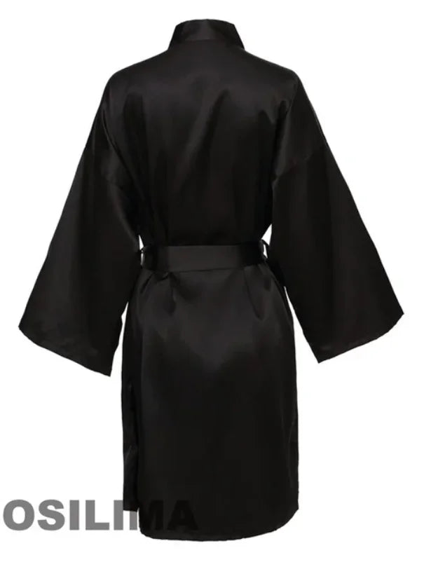Satin Bridesmaid Robe – Kimono Style for Wedding & Team Bride