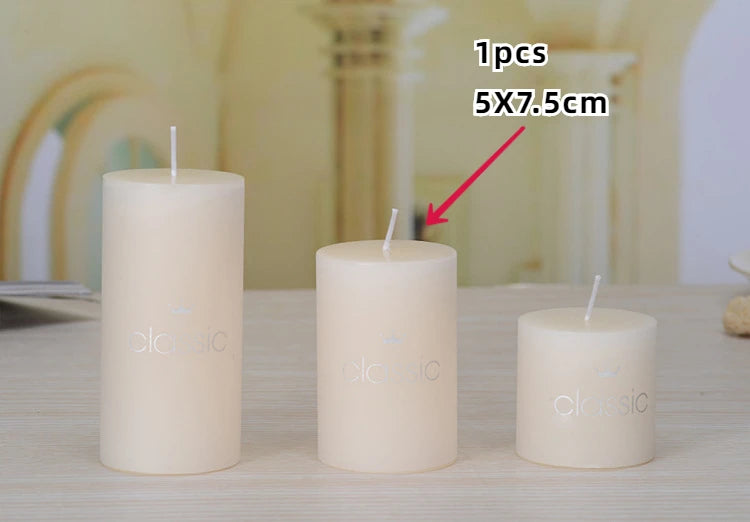 5cm Pillar Candles – Colorful, Scented & Smokeless
