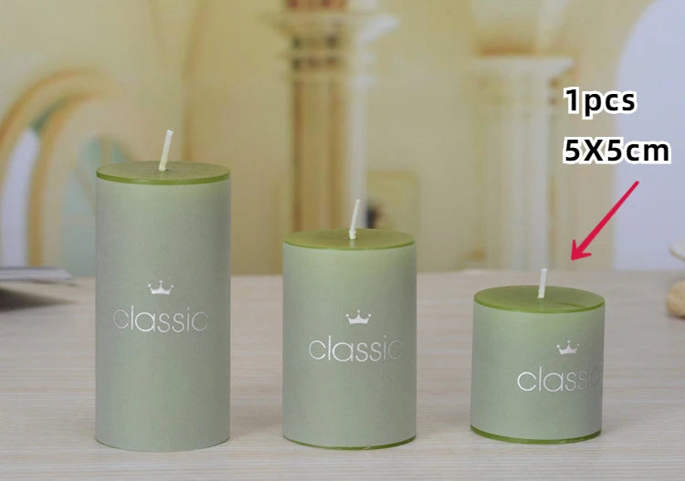 5cm Pillar Candles – Colorful, Scented & Smokeless