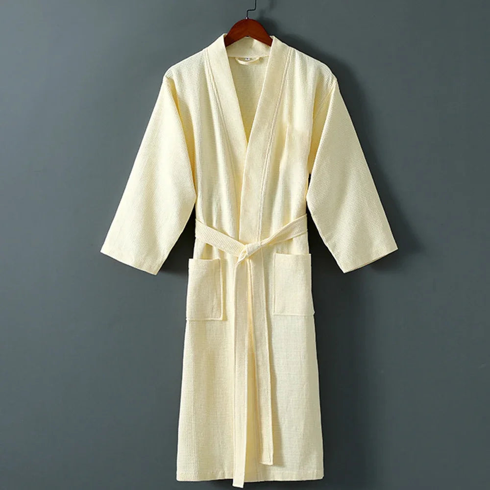 Unisex Hooded Cotton Bathrobe – Winter Warm & Elegant
