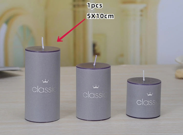 5cm Pillar Candles – Colorful, Scented & Smokeless