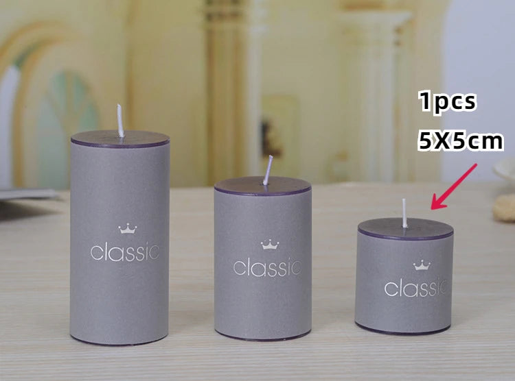 5cm Pillar Candles – Colorful, Scented & Smokeless