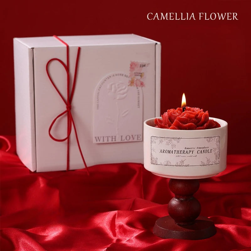 Valentine’s Romantic Candle – Rose, Lavender & Camellia Scented