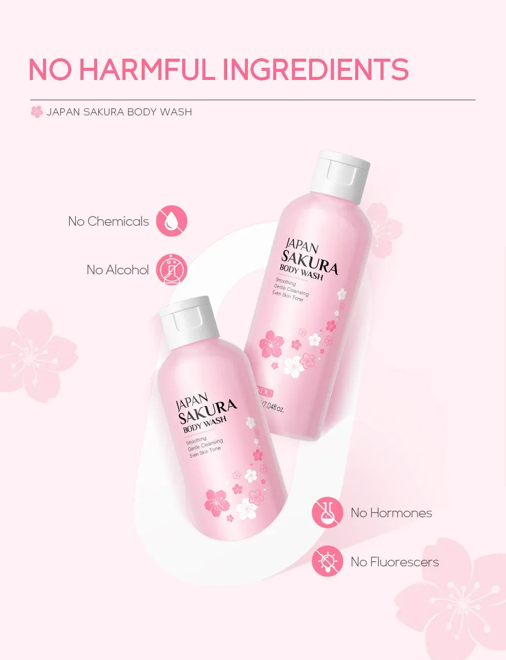 Sakura Shower Gel | Moisturizing Body Wash | 2 CUZZNS