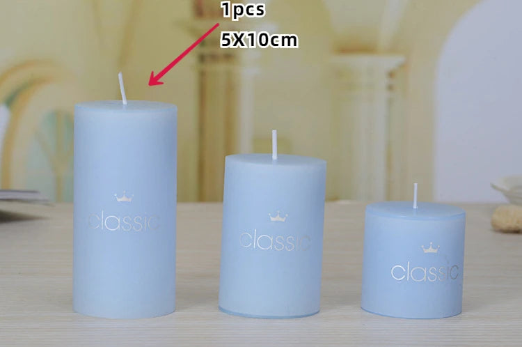 5cm Pillar Candles – Colorful, Scented & Smokeless