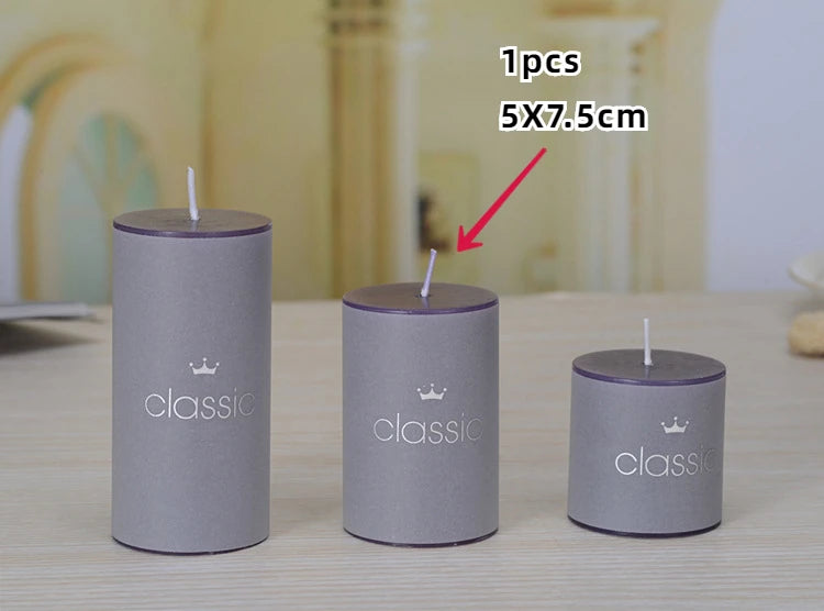 5cm Pillar Candles – Colorful, Scented & Smokeless
