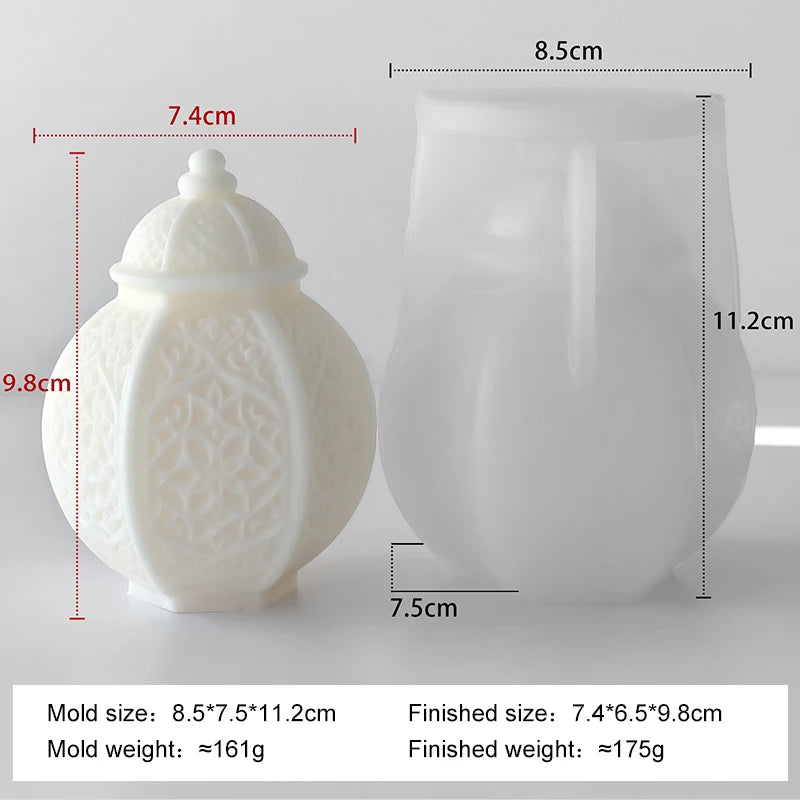 Ramadan Candle Dome Mold – Silicone for DIY Resin Candles