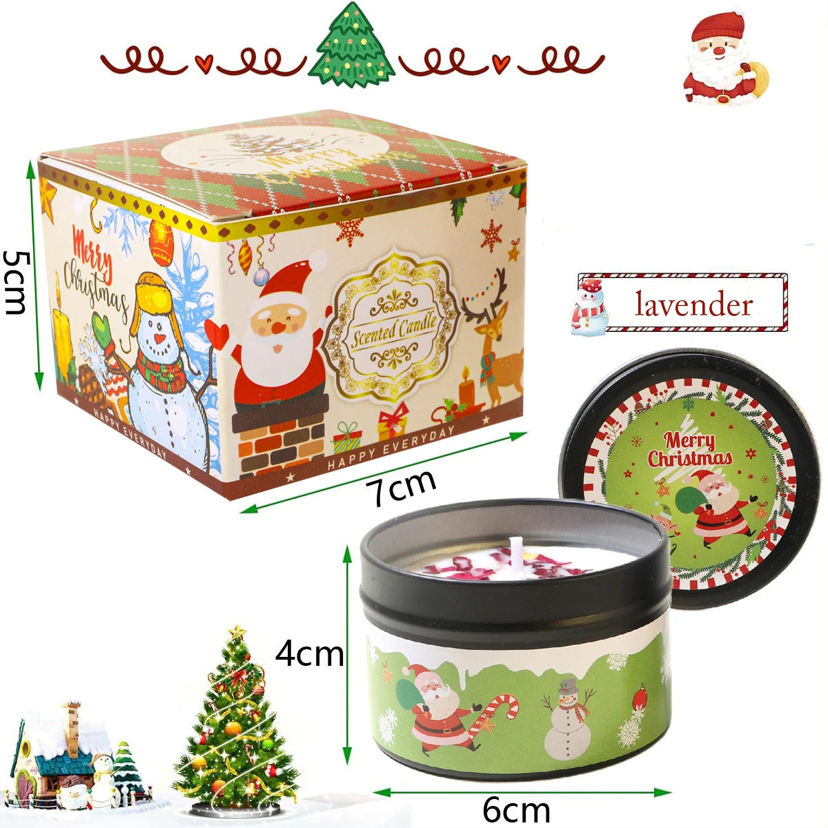 Christmas DIY Candle Set – Soy Wax & Floral Aromatherapy