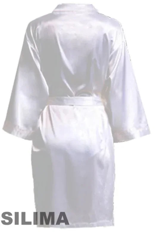 Satin Bridesmaid Robe – Kimono Style for Wedding & Team Bride