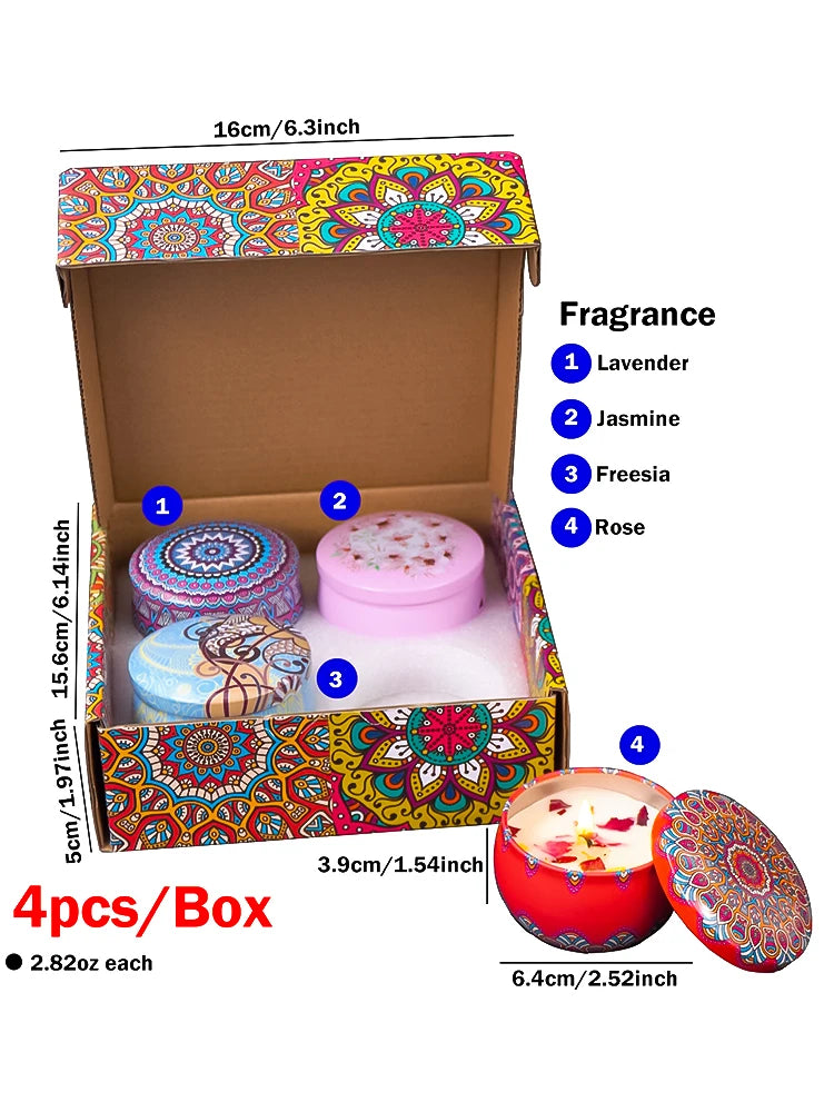Scented Candle Set | 4Pcs Scented Candles | 2 CUZZNS