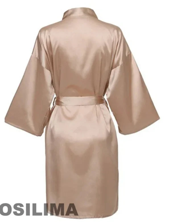 Satin Bridesmaid Robe – Kimono Style for Wedding & Team Bride