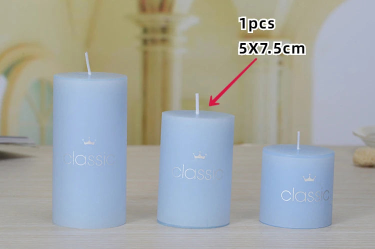 5cm Pillar Candles – Colorful, Scented & Smokeless