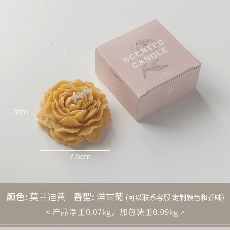 Peony-Shaped Candle – 3D Aromatic Scented Candle for Gifts