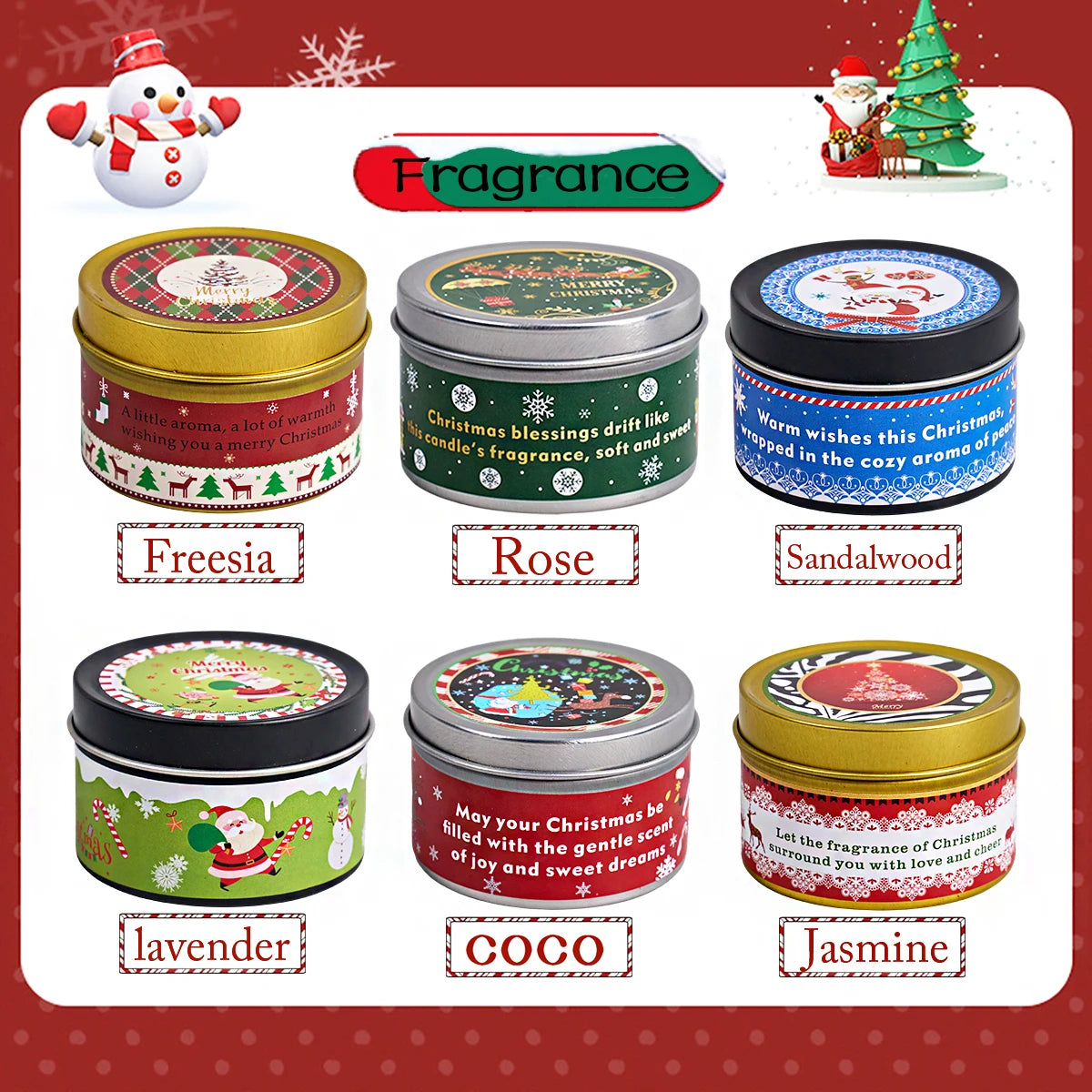 Christmas DIY Candle Set – Soy Wax & Floral Aromatherapy