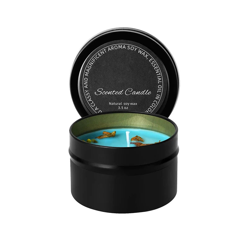 Soy Wax Crystal Candle – Floral Scent, Iron Can