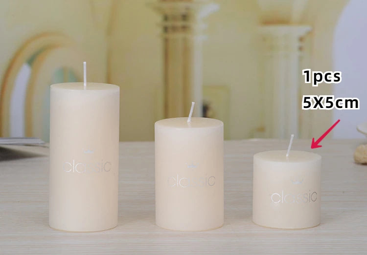 5cm Pillar Candles – Colorful, Scented & Smokeless