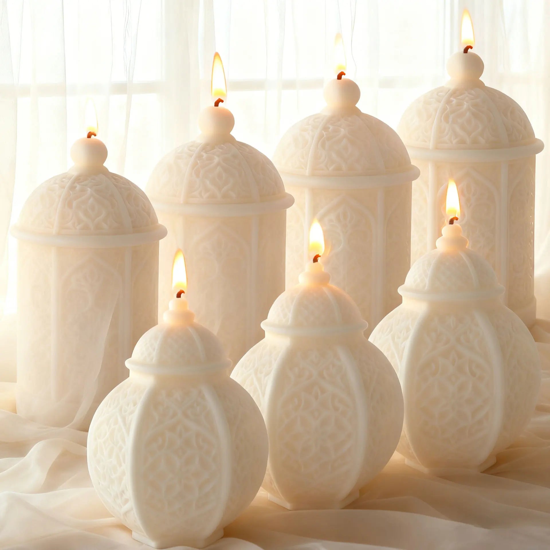 Ramadan Candle Dome Mold – Silicone for DIY Resin Candles