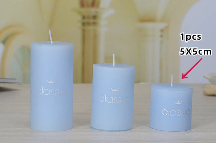 5cm Pillar Candles – Colorful, Scented & Smokeless