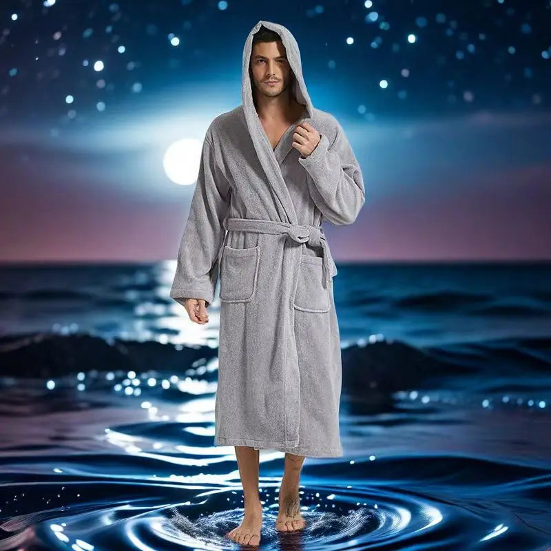 Men’s Hooded Cotton Bathrobe | Men’s Bathrobe | 2 CUZZNS