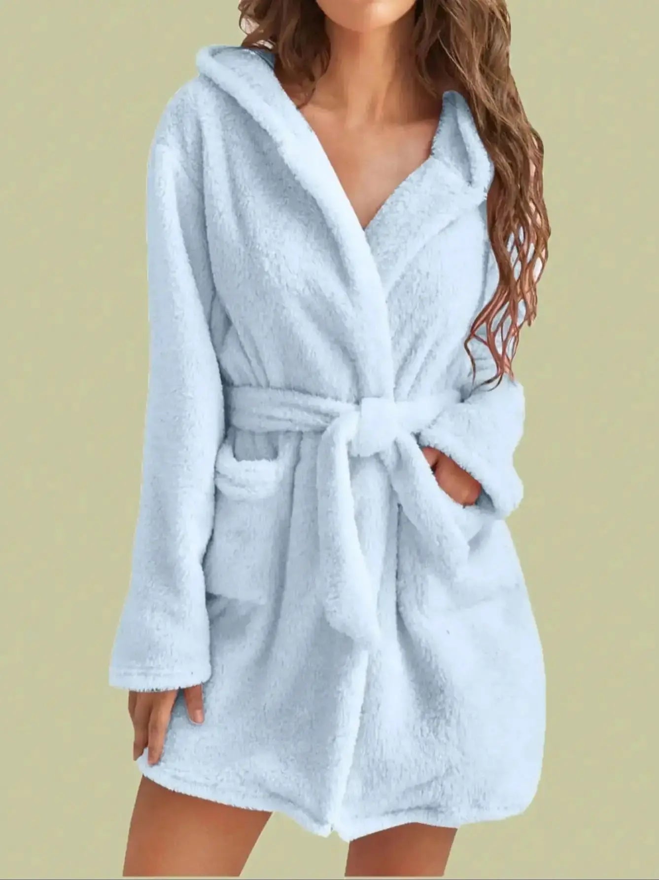 Hooded Fleece Robe for Women – Warm & Cozy Homewear
