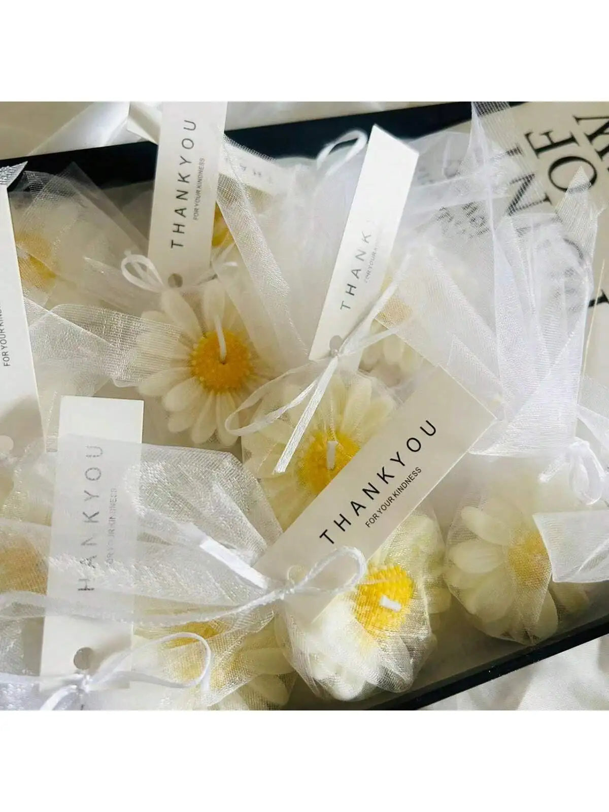 Daisy Candle Set – Scented Soy Wax for Home & Wedding Decor