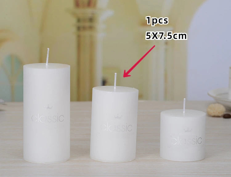 5cm Pillar Candles – Colorful, Scented & Smokeless