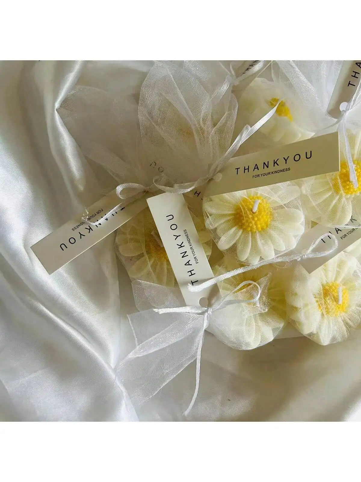 Daisy Candle Set – Scented Soy Wax for Home & Wedding Decor