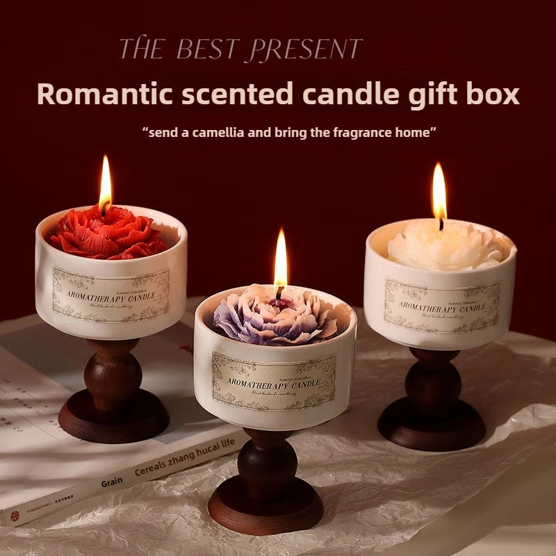 Valentine’s Romantic Candle – Rose, Lavender & Camellia Scented